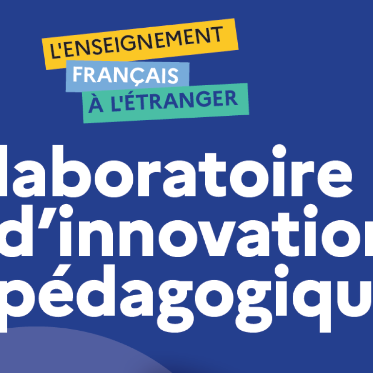 Visuel avec le texte "Laboratoire d'innovation pédagogique"